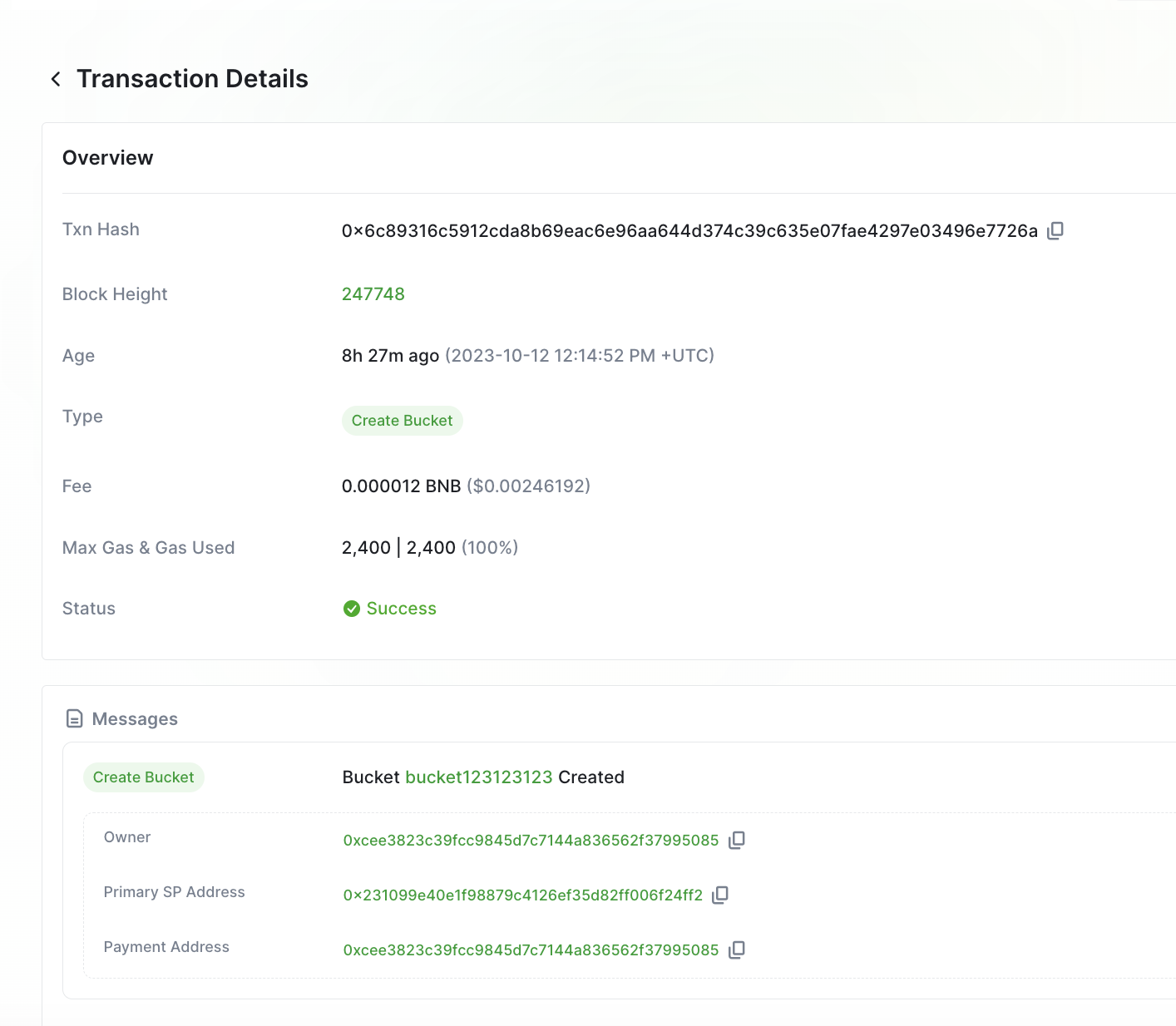 Transaction Details
